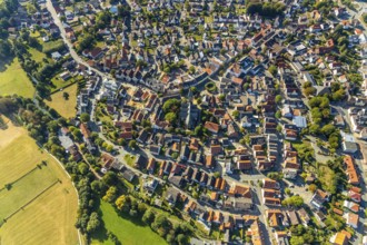 Aerial view, local view, parish church St. Marien, Steinheim, OWL, Ostwestfalen-Lippe, East