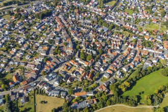 Aerial view, local view, parish church St. Marien, Steinheim, OWL, Ostwestfalen-Lippe, East