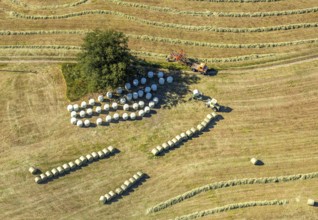 Aerial view, Agricultural area, Farm Auf der Niedergethe, Hiddinghauser Straße, Niedersprockhövel,