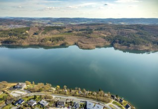 Aerial photo, DJH Youth Hostel Sorpesee, Langscheid, Sundern, Sauerland, North Rhine-Westphalia,