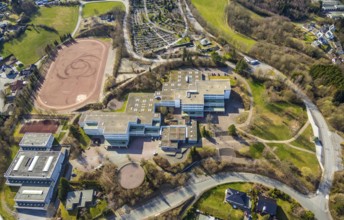 Aerial view, school centre Sundern, Städtisches Gymnasium Sundern, Gemeinschaftshauptschule