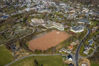 Aerial view, school centre Sundern, Städtisches Gymnasium Sundern, Gemeinschaftshauptschule
