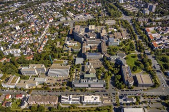 Aerial photograph, university, Paderborn, Ostwestfalen-Lippe, OWL, North Rhine-Westphalia, Germany,