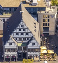 Aerial view, town hall, town hall square, Paderborn, East Westphalia-Lippe, OWL, North