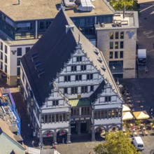 Aerial view, town hall, town hall square, Paderborn, East Westphalia-Lippe, OWL, North