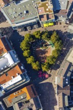 Aerial view, Mariensäule, Marienplatz, Paderborn, Ostwestfalen-Lippe, OWL, North Rhine-Westphalia,