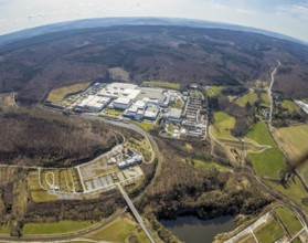 Aerial view, Warsteiner Brewery, Warsteiner Welt guest house, Warsteiner Welt visitor centre,