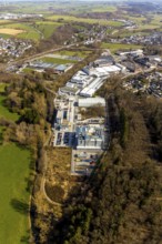 Aerial view, Belecke-West industrial estate, Max-Planck-Straße, Warstein, North Rhine-Westphalia,