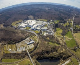 Aerial view, Warsteiner Brewery, Warsteiner Welt guest house, Warsteiner Welt visitor centre,