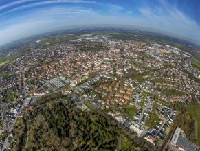 Aerial view, city view of Werl town centre, Werl, North Rhine-Westphalia, Germany