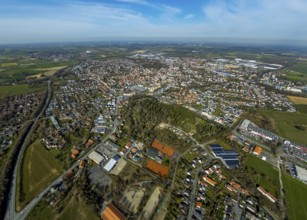 Aerial view, city view of Werl town centre, Werl, North Rhine-Westphalia, Germany
