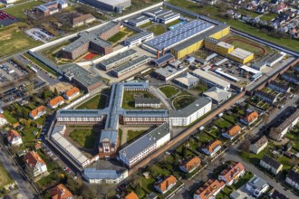 Aerial view, Werl Prison, Werl, North Rhine-Westphalia, Germany