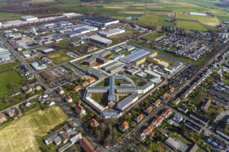 Aerial view, Werl Prison, Werl, North Rhine-Westphalia, Germany