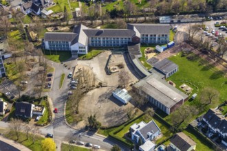 Aerial view, Walburgisschule, Werl, North Rhine-Westphalia, Germany