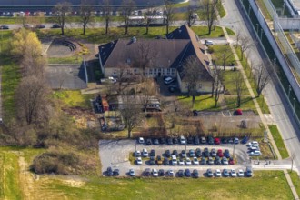 Aerial view, Kolping Education Centre, Werl, North Rhine-Westphalia, Germany