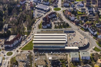 Aerial view, Kaufland Werl, Werl, North Rhine-Westphalia, Germany