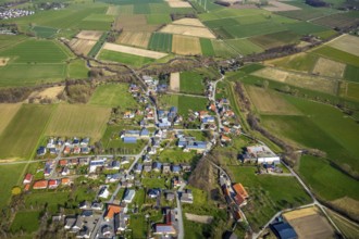 Aerial photograph, renaturalisation of Mühlenbach Ostlandstraße, Hubertus-Schützen-Straße, Mawicke