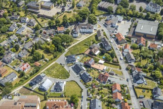 Aerial view, Westuffler Weg, Haus Amadeus retirement home, Haus Mozart, Werl, Soester Börde, North