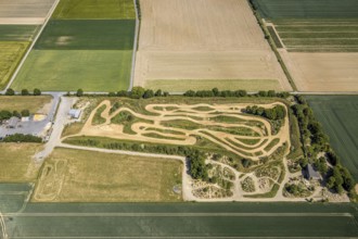 Aerial photo, Motocross track, Motorsportpark Werl, Werl, Soester Börde, North Rhine-Westphalia,