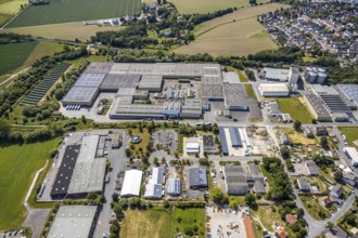 Aerial view, KonWerl industrial estate, Werl, Soester Börde, North Rhine-Westphalia, Germany