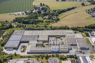 Aerial view, KonWerl industrial estate, Werl, Soester Börde, North Rhine-Westphalia, Germany
