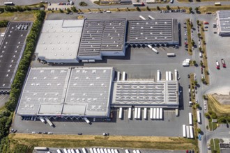 Aerial view, KonWerl industrial estate, Werl, Soester Börde, North Rhine-Westphalia, Germany