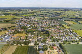 Aerial view, overview Westönnen, Werl, Soester Börde, North Rhine-Westphalia, Germany