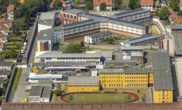 Aerial view, Werl Prison, Werl, Soester Börde, North Rhine-Westphalia, Germany