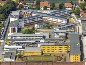 Aerial view, Werl Prison, Werl, Soester Börde, North Rhine-Westphalia, Germany