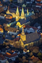 Aerial view, Old Town, Basilica of the Visitation of the Virgin Mary, Walburgisstraße, Old