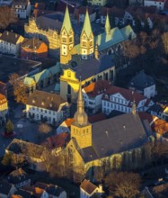 Aerial view, Old Town, Basilica of the Visitation of the Virgin Mary, Walburgisstraße, Old