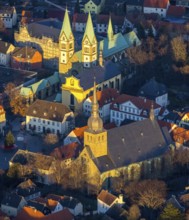 Aerial view, Old Town, Basilica of the Visitation of the Virgin Mary, Walburgisstraße, Old