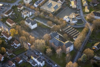 Aerial view, Overbergschule, catholic secondary school, Overberg sports hall, Werl, North