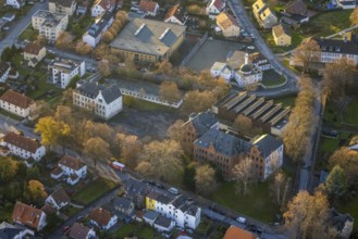 Aerial view, Overbergschule, catholic secondary school, Overberg sports hall, Werl, North
