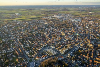 Aerial view, view of town, old town, pilgrimage basilica of the Visitation of the Virgin Mary,