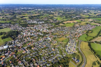 Aerial view, local view Neuenkirchen, Rietberg, OWL, Ostwestfalen-Lippe, East Westphalia, North