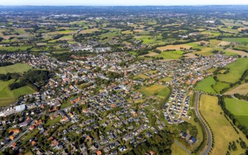 Aerial view, local view Neuenkirchen, Rietberg, OWL, Ostwestfalen-Lippe, East Westphalia, North