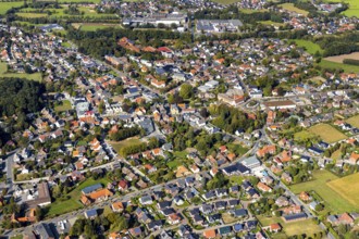 Aerial view, local view Neuenkirchen, Rietberg, OWL, Ostwestfalen-Lippe, East Westphalia, North