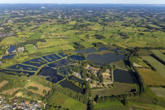 Aerial view, Rietberg estate, pond meadows, Rietberg fish ponds, Rietberg, OWL, East