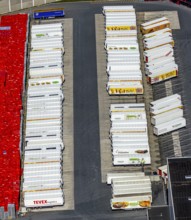 Aerial view, Corona at Tönnies, headquarters of Fleischfabrik Tönnies Lebensmittel GmbH & Co. KG,
