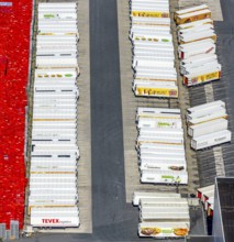 Aerial view, Corona at Tönnies, headquarters of Fleischfabrik Tönnies Lebensmittel GmbH & Co. KG,