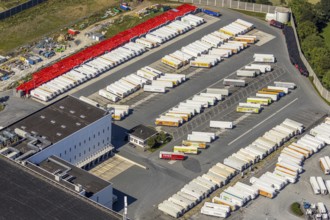 Aerial view, Corona at Tönnies, headquarters of Fleischfabrik Tönnies Lebensmittel GmbH & Co. KG,