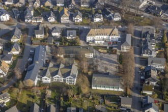 Aerial view, Valentin-Schule, Kath. Grundschule, Schmallenberg, Sauerland, North Rhine-Westphalia,