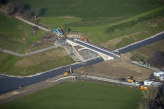 Aerial view, bridge construction bypass road L776n, Fredeburg, Schmallenberg, Sauerland, North
