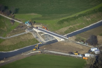 Aerial view, bridge construction bypass road L776n, Fredeburg, Schmallenberg, Sauerland, North