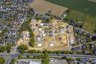 Aerial view, new residential building, Ida-Noddack-Straße development area, Hoher Weg, Lackhausen,