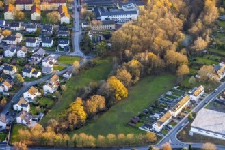 Aerial view, residential area, Bauerdicks Wiese, Waltringer Weg, Wickede, Sauerland, North