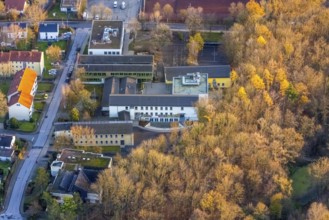 Aerial view, Gerkenschule, Wickede secondary school, Wickede, Sauerland, North Rhine-Westphalia,