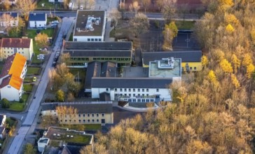 Aerial view, Gerkenschule, Wickede secondary school, Wickede, Sauerland, North Rhine-Westphalia,