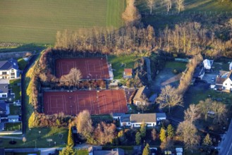 Aerial view, tennis courts, tennis centre TV Wickede 1890, Wickede, Sauerland, North